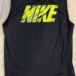 Nike Black Dri-FIT Tank with Neon Yellow Trim
